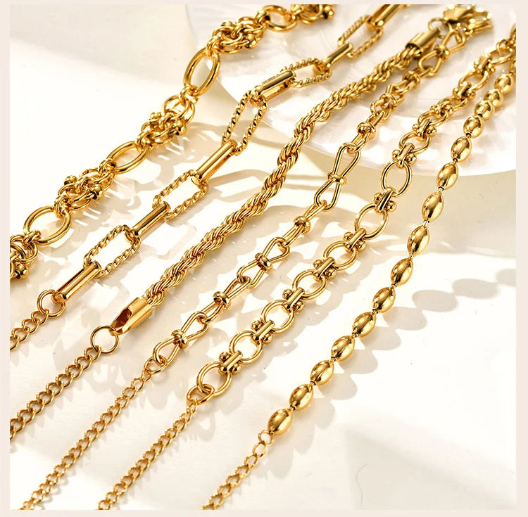 Gold-Plated Chunky Link Bracelet – Waterproof