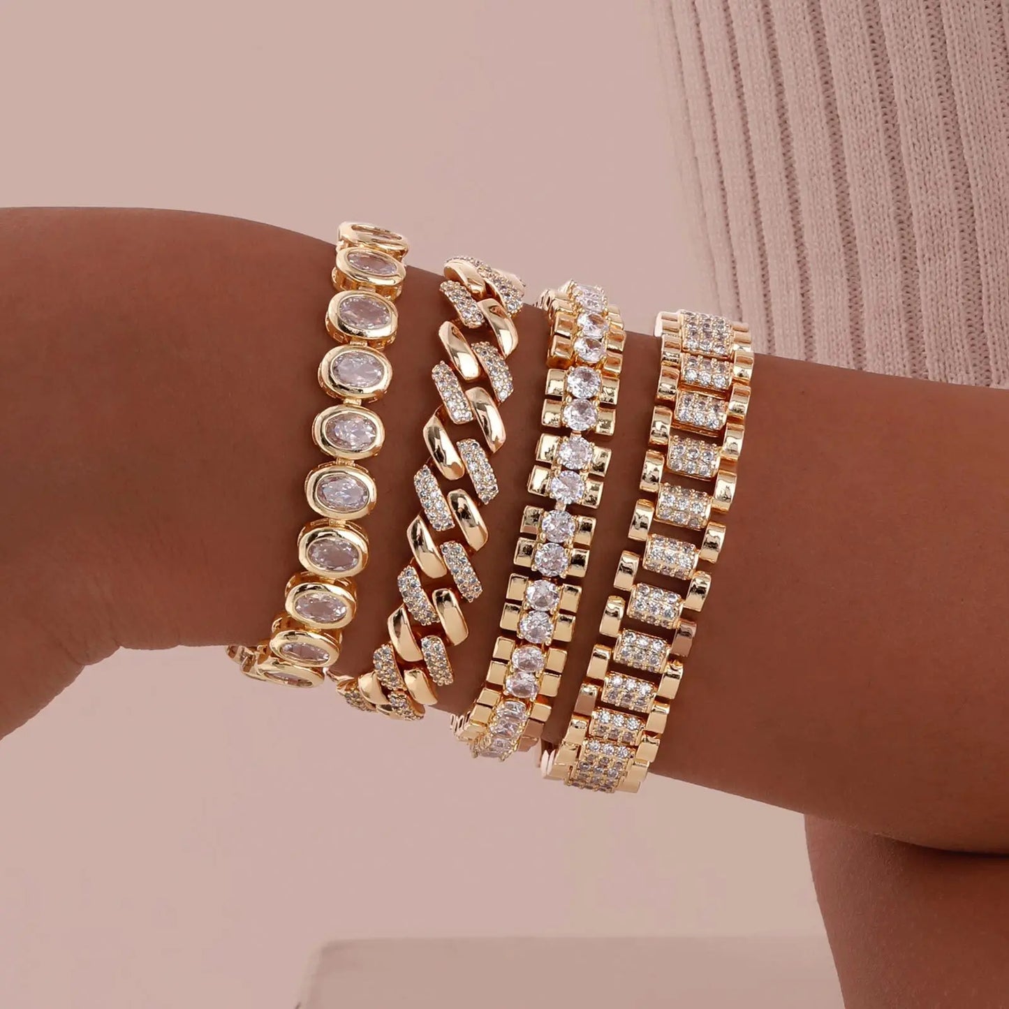 Chunky CZ Tennis Bracelet – Hip Hop Style