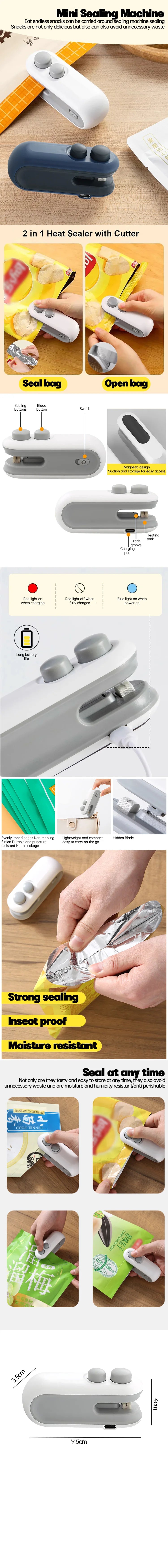 Rechargeable Food Packaging Sealer – Household Use