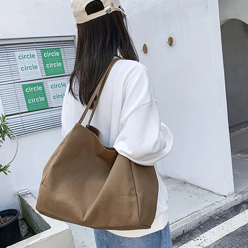 Large Canvas Shopper Tote