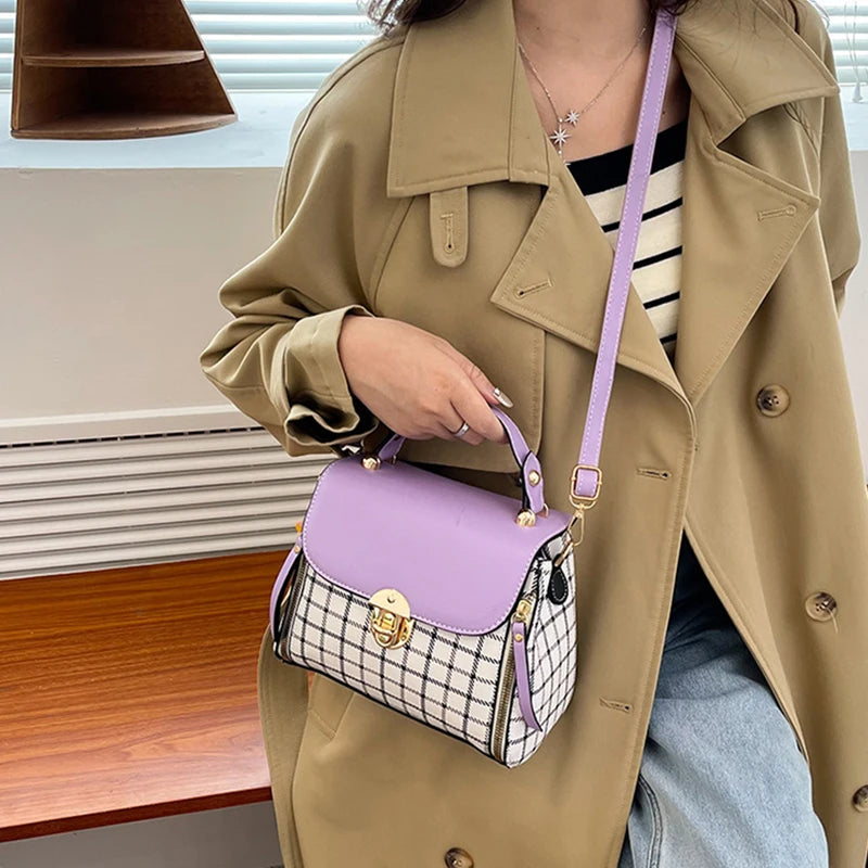 Plaid Flap Crossbody Bag