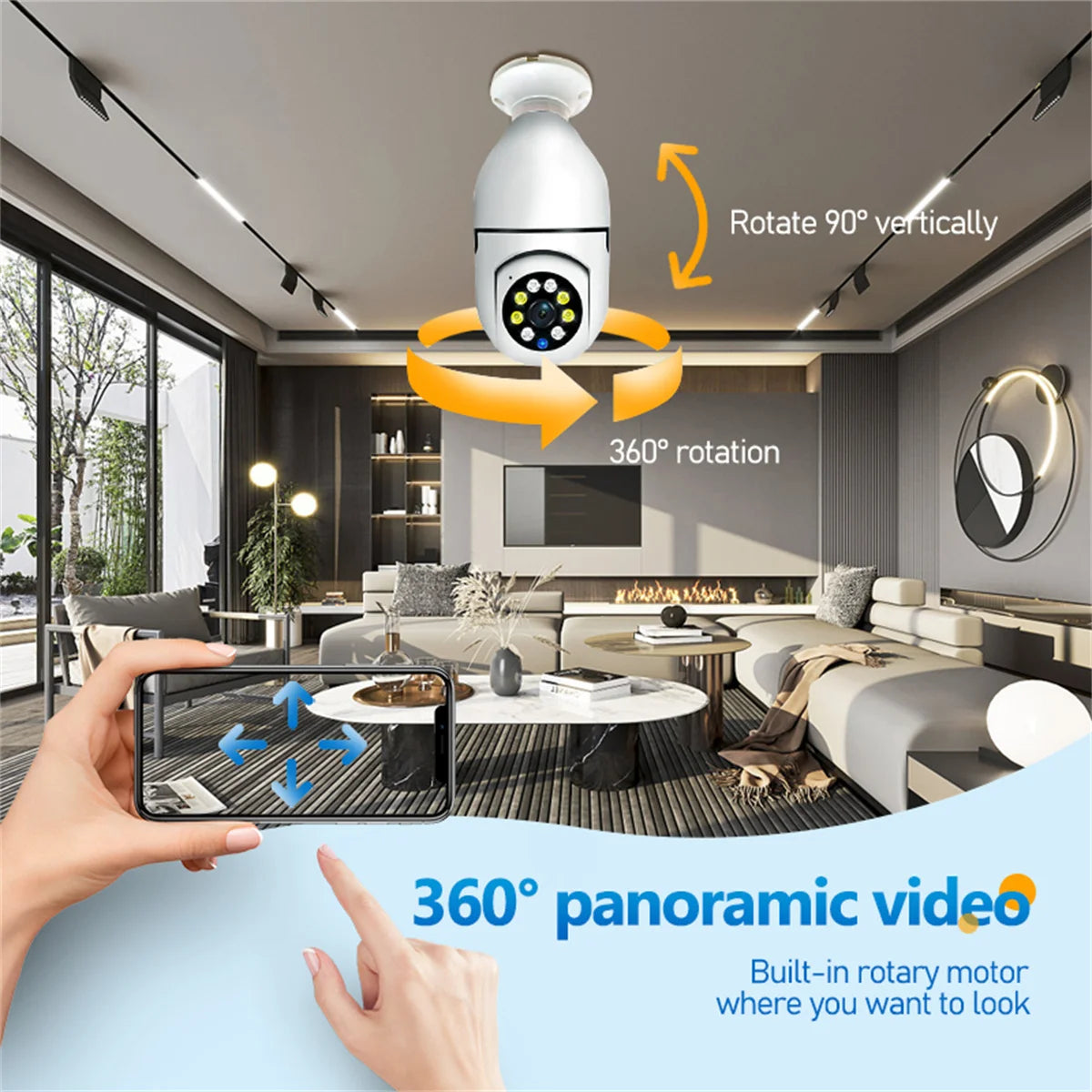 E27 WiFi Bulb Camera 8MP