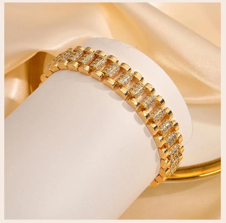 Chunky CZ Tennis Bracelet – Hip Hop Style