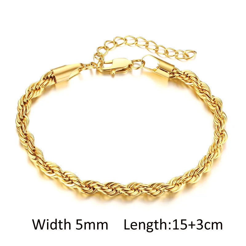 Gold-Plated Chunky Link Bracelet – Waterproof