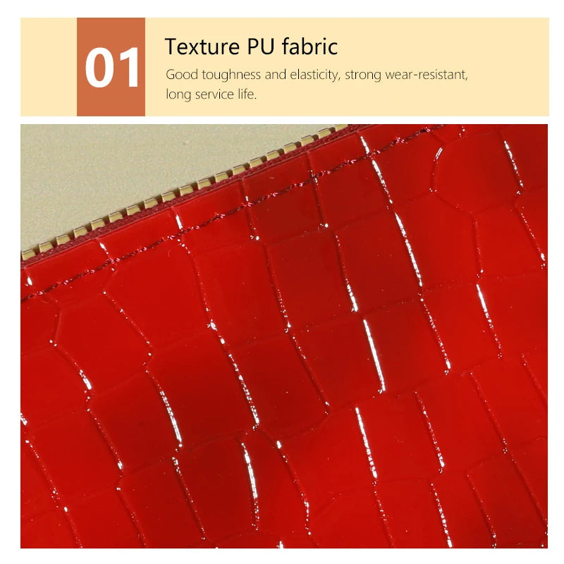 Classic Large Capacity Clutch Purse with Zipper