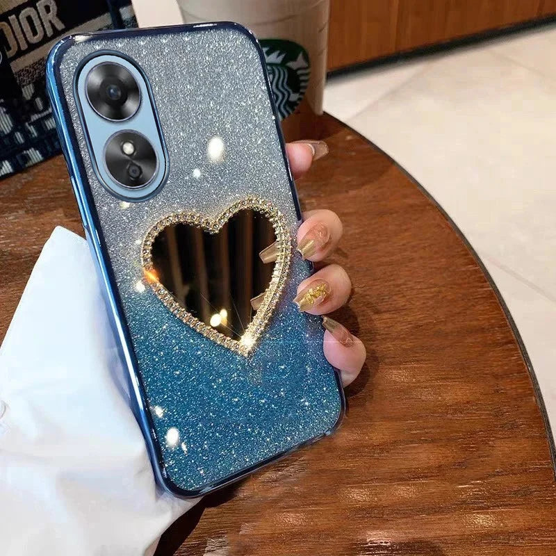 Luxury Glitter Diamond Mirror Cover – OPPO Reno
