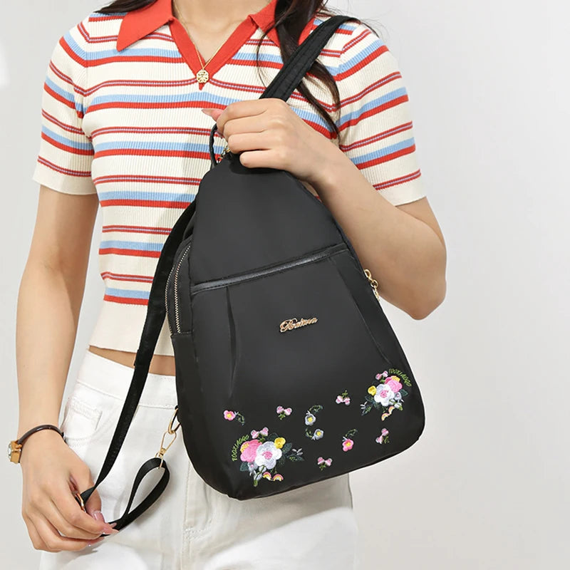Waterproof Oxford Embroidered Backpack