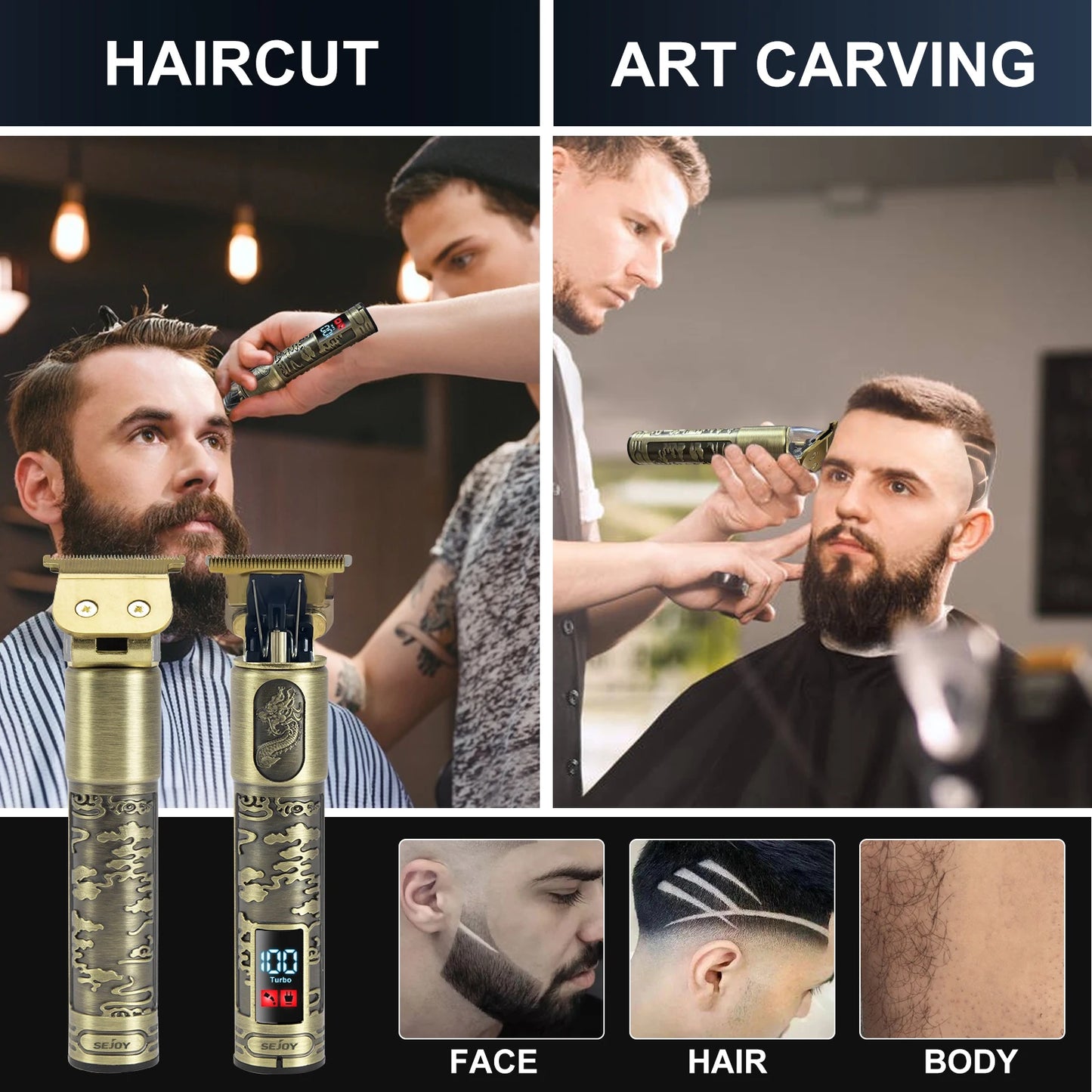 Sejoy Electric Hair Clipper – Rechargeable Trimmer for Men