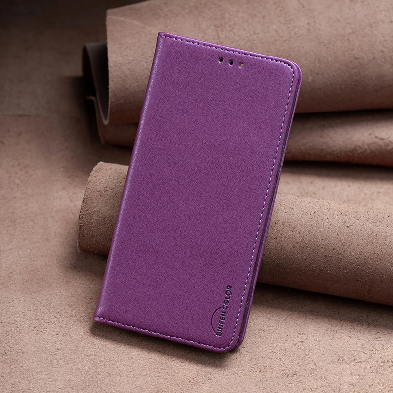 Luxury Magnetic Leather Wallet Cover – OPPO