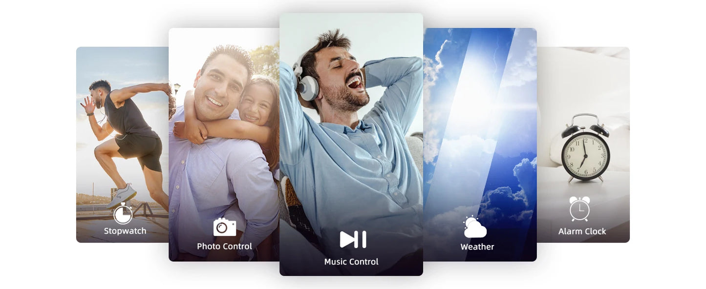 Nerunsa 1.69" HD Touch Fitness Smartwatch, 25 Sports Modes, Waterproof