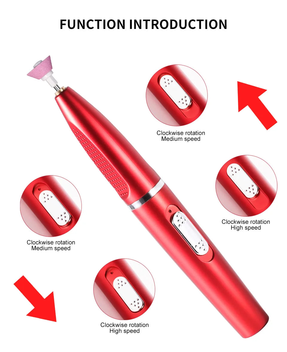 Professional Electric Nail Drill – Rechargeable Manicure Kit