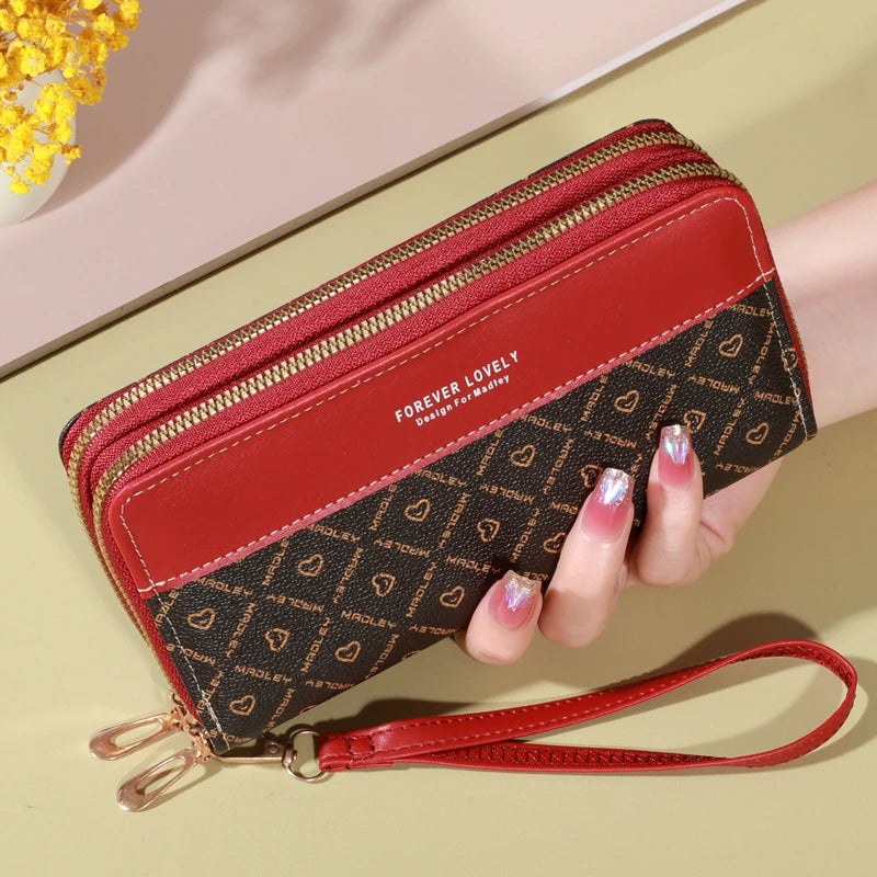 Classic Large Capacity Clutch Wallet with Zipper