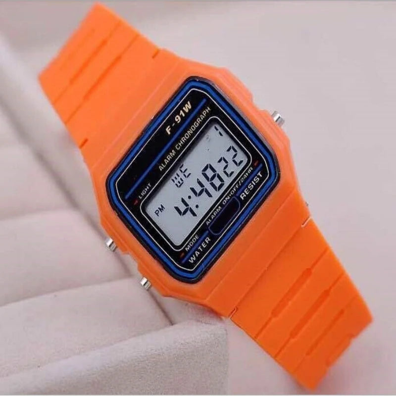 Luxury Harajuku Women's Digital Watch, Waterproof LED, Silicone Strap