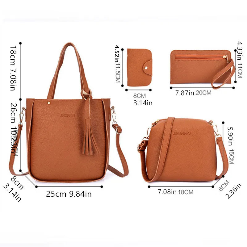 Stylish Solid PU Crossbody & Shoulder Bags for Women