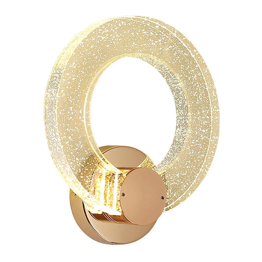 Luxury Crystal Circle Wall Lamp