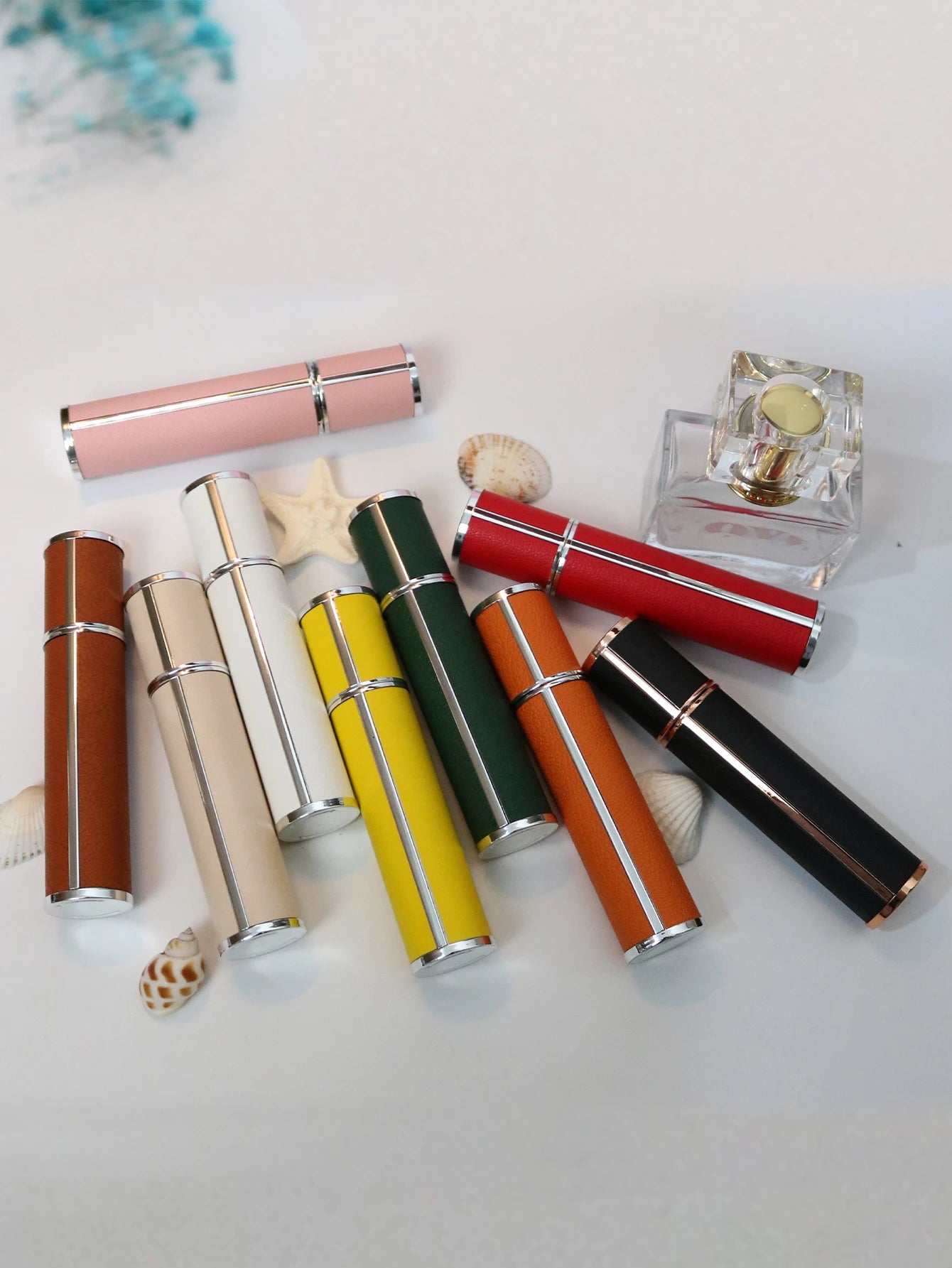 10ml Luxury Leather Perfume Atomizer – Refillable Travel Bottle
