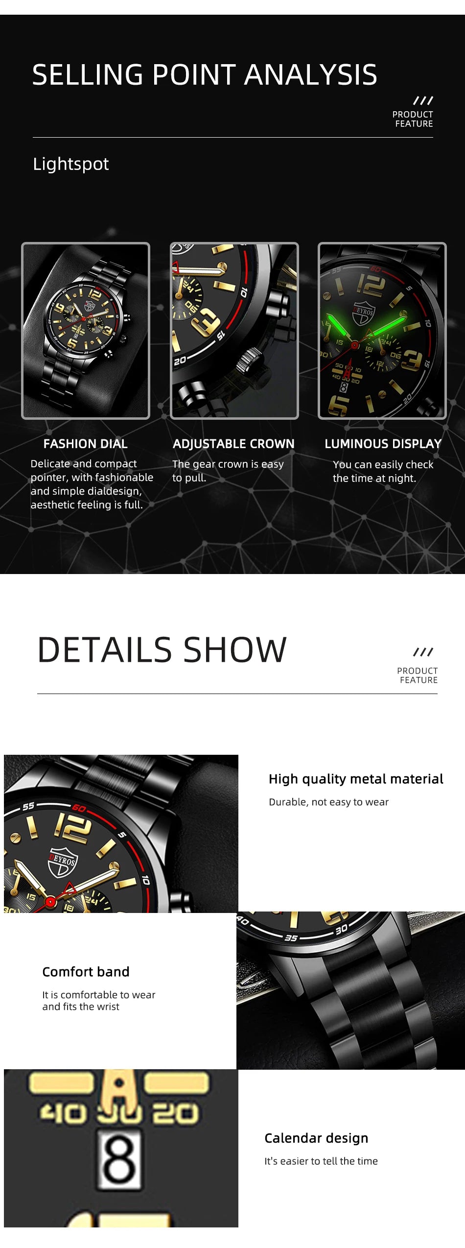 Men's Stainless Steel Business Watch