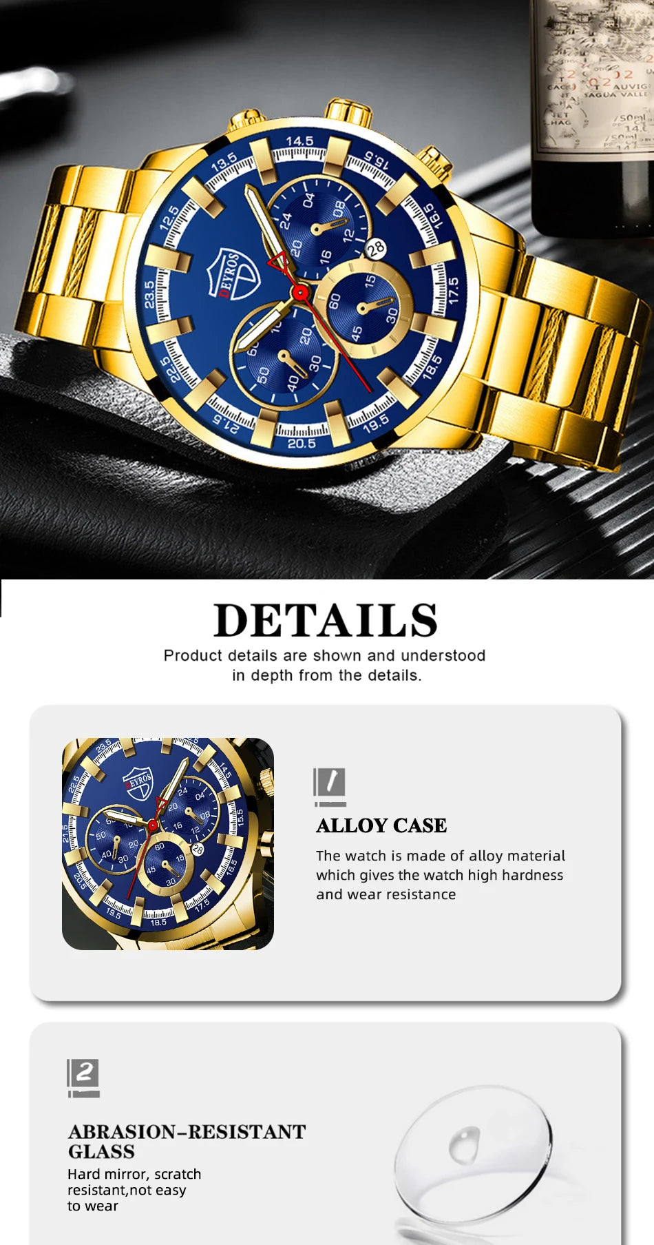 Men's Quartz Sports Watch with Date