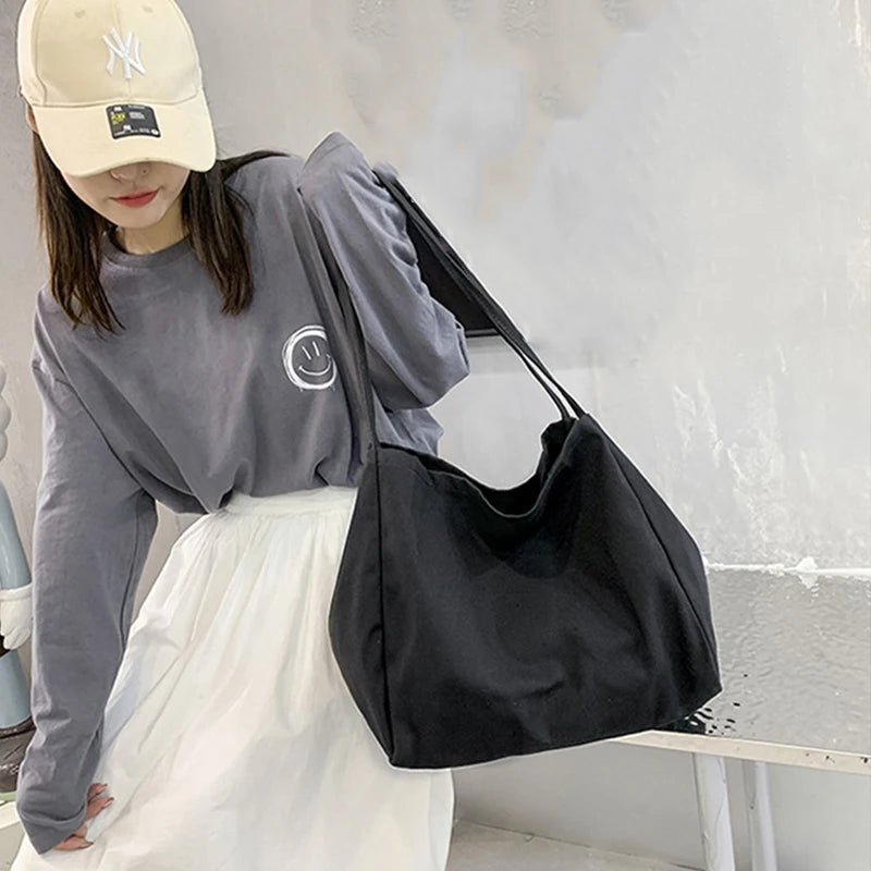 Large Canvas Shopper Tote