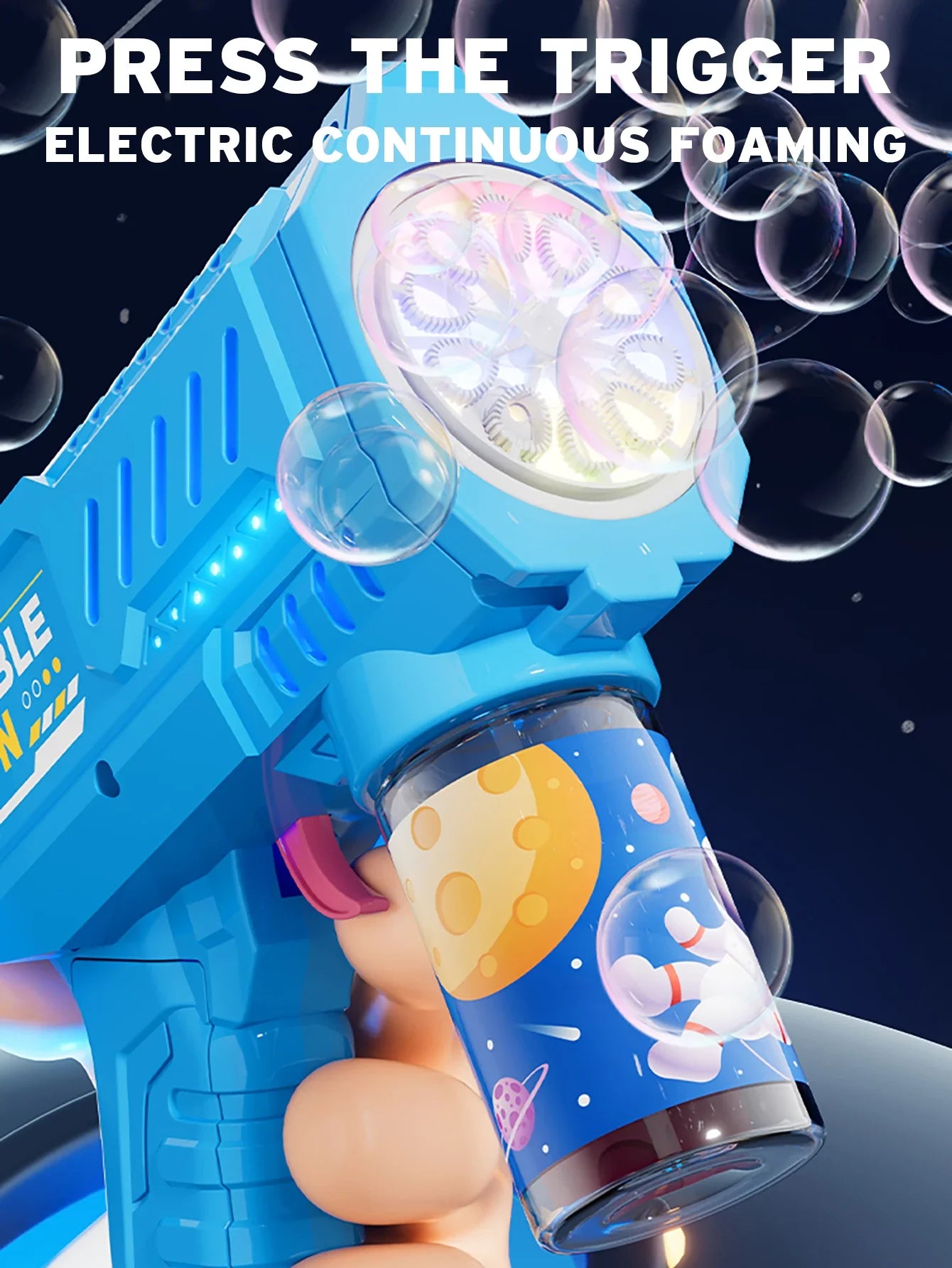 Automatic Bubble Gun – Rocket Bubble Machine for Kids