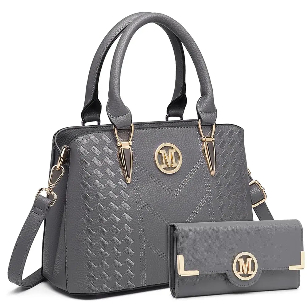 Miss Lulu Women's PU Leather Handbag Set