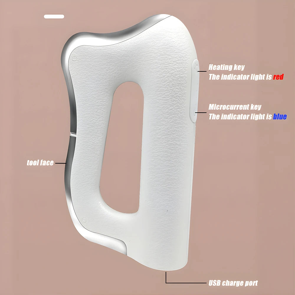 Electric Fascia Massager – Microcurrent Vibration & Warm Compress