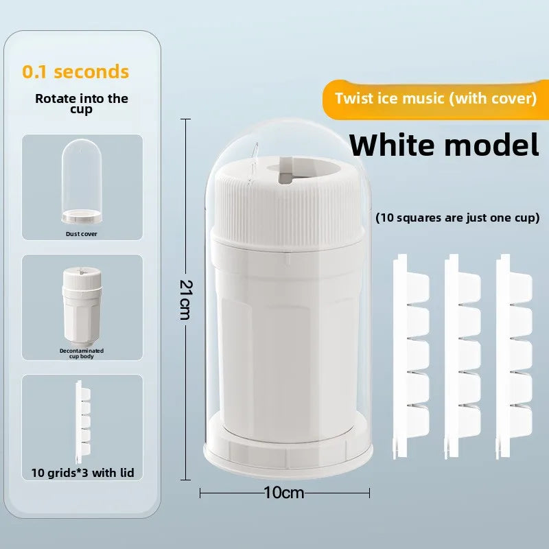 in-1 Rotating Silicone Ice Cube & Popsicle Mold with Lid