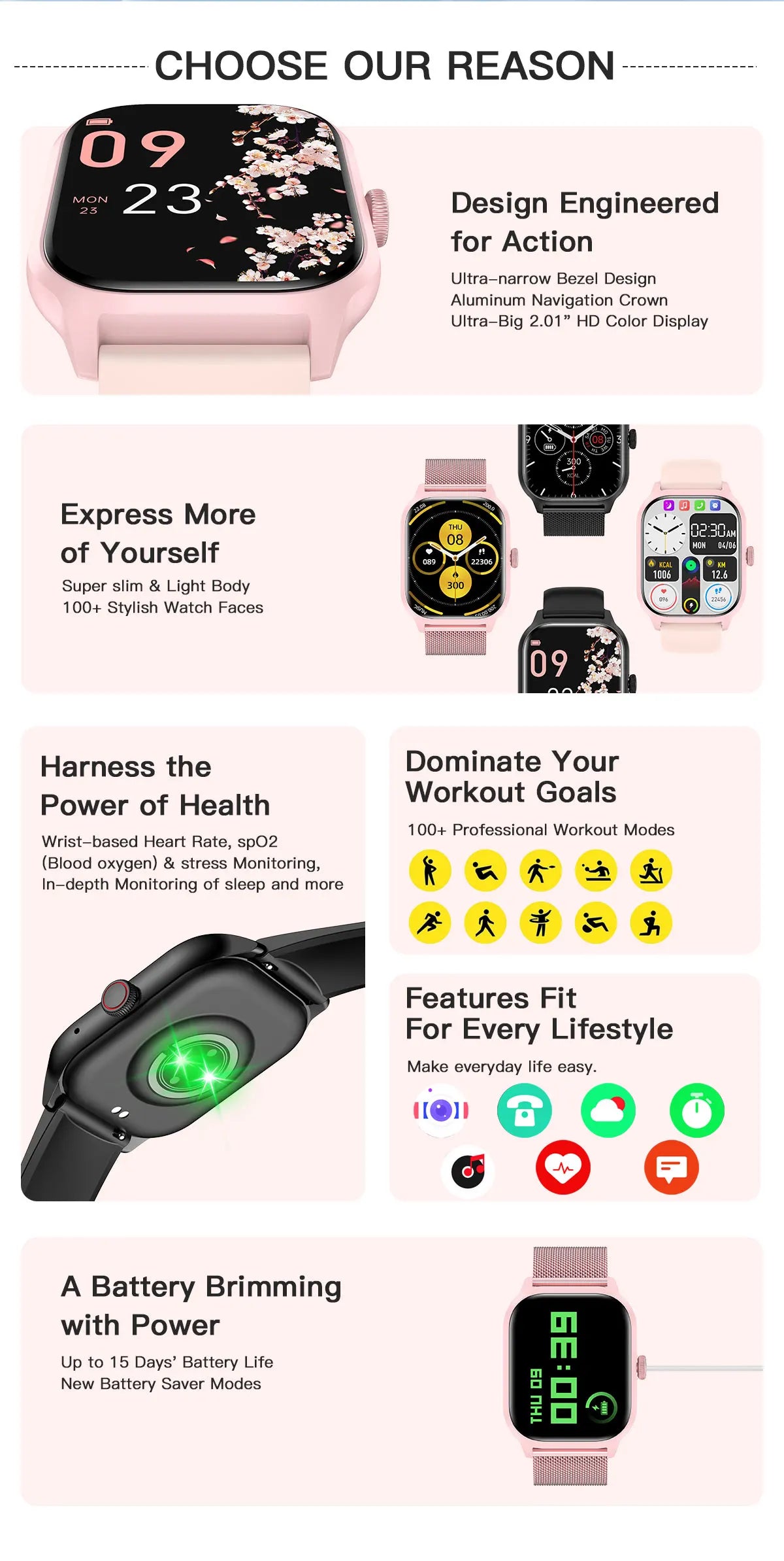 LEMFO LT10 2024 Smartwatch, Bluetooth Call & Fitness Tracker