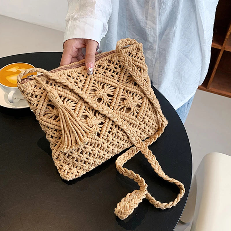 Straw Woven Crossbody Bag