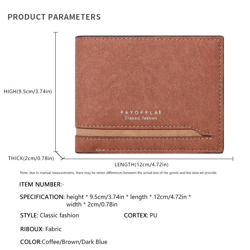 Luxury Synthetic Leather Short Wallet with Card Slots