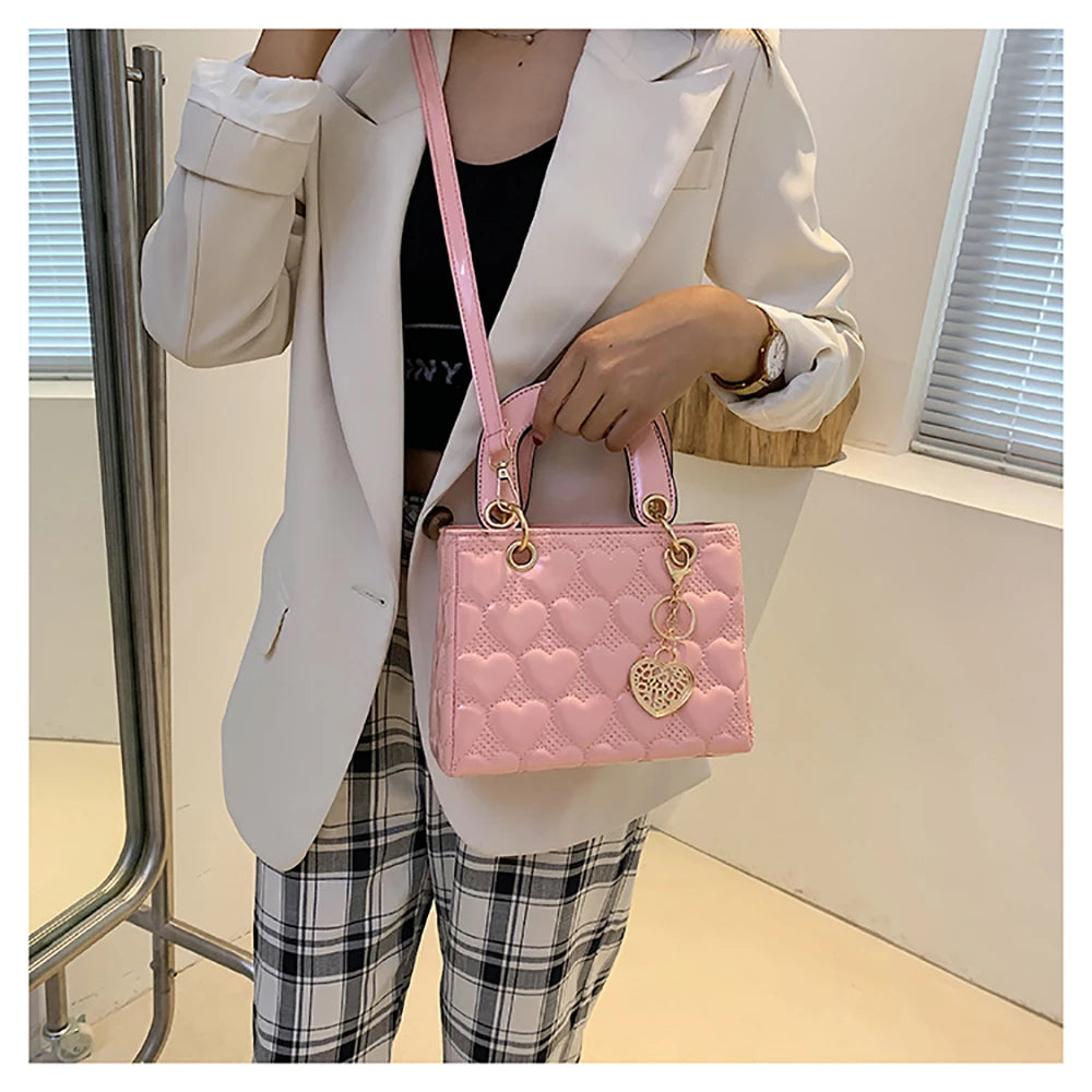 Red Glossy Love Handbag"