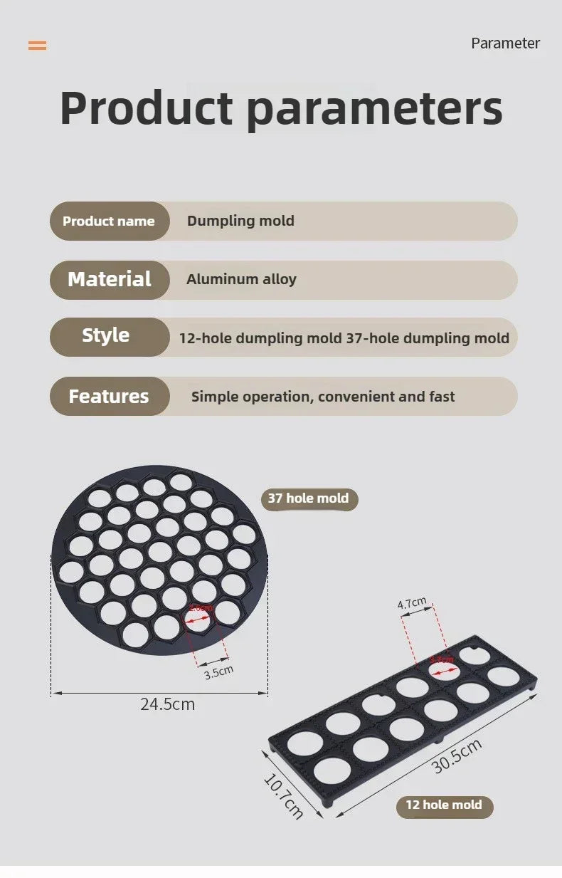 Ravioli & Dumpling Maker Mold – Aluminum Stamp Cutter