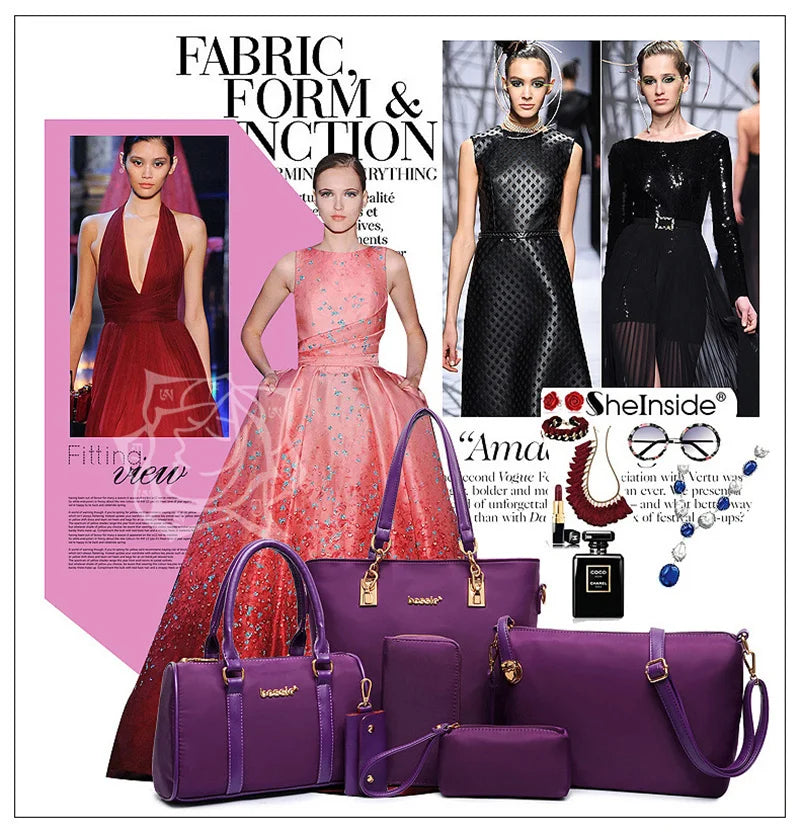 6-Piece Fashion Tote Set