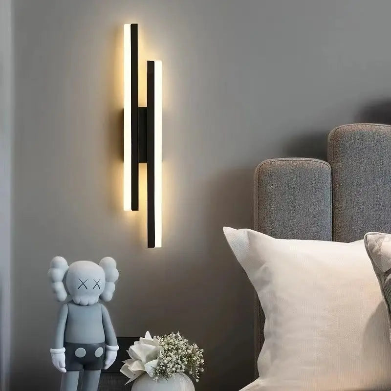 LED Bedroom Wall Lamp with Copper Line Pipe