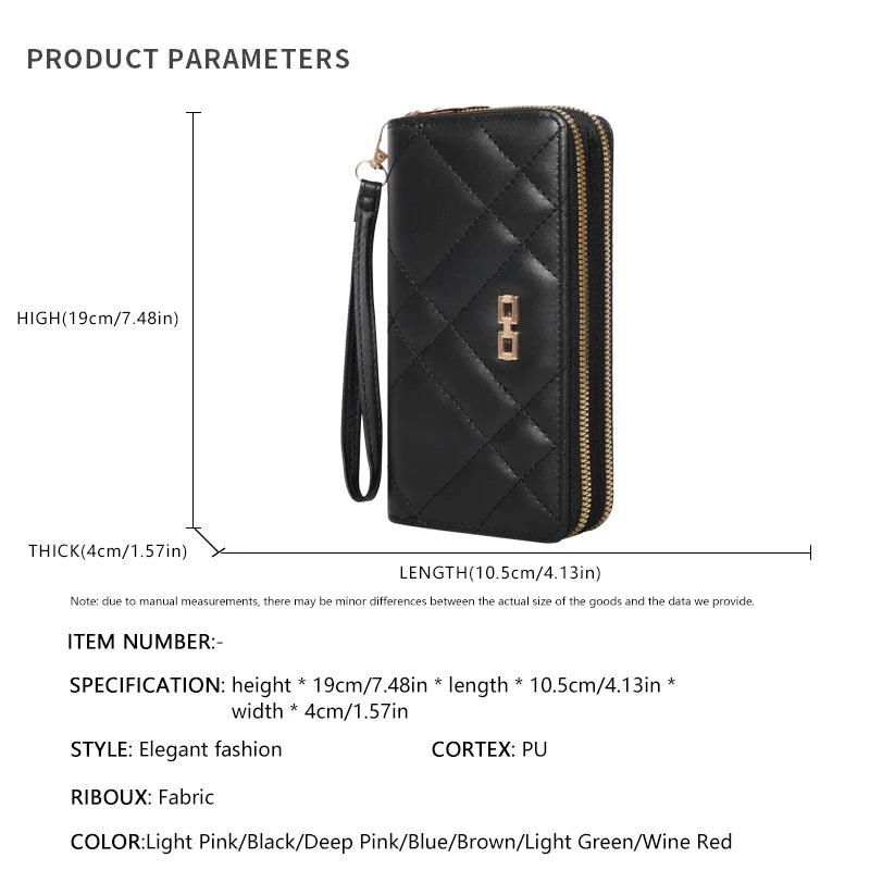 Versatile Zipper Clutch with Multiple Card Slots