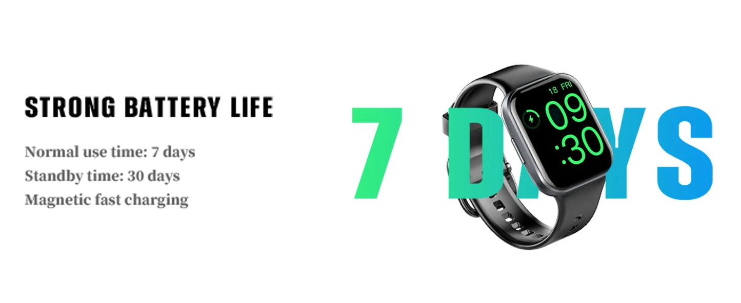 Nerunsa 1.69" HD Touch Fitness Smartwatch, 25 Sports Modes, Waterproof