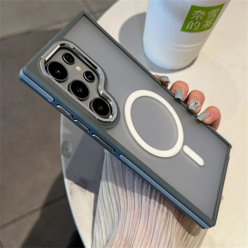 Luxury Matte Magnetic Shockproof Cover – Samsung