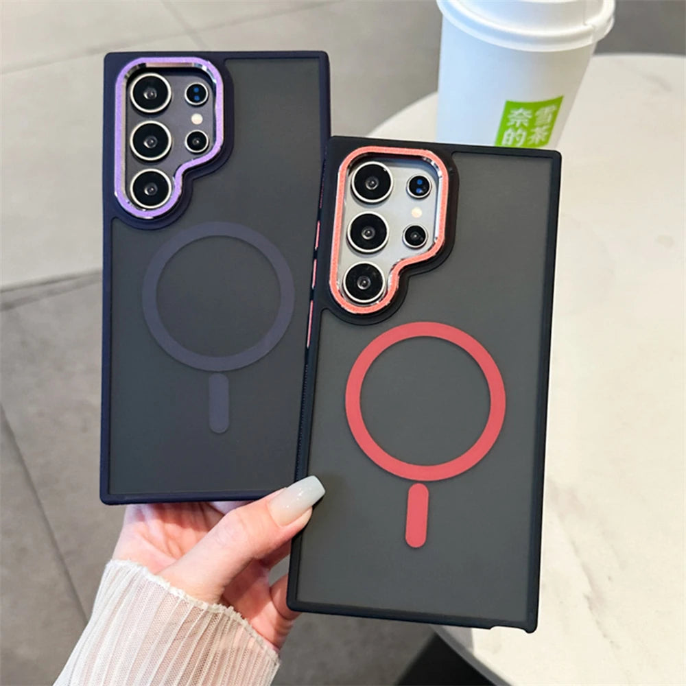 Luxury Matte Magnetic Shockproof Cover – Samsung