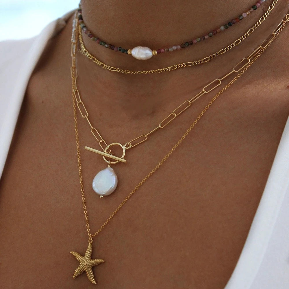 Bohemian Multilayer Beaded Necklace