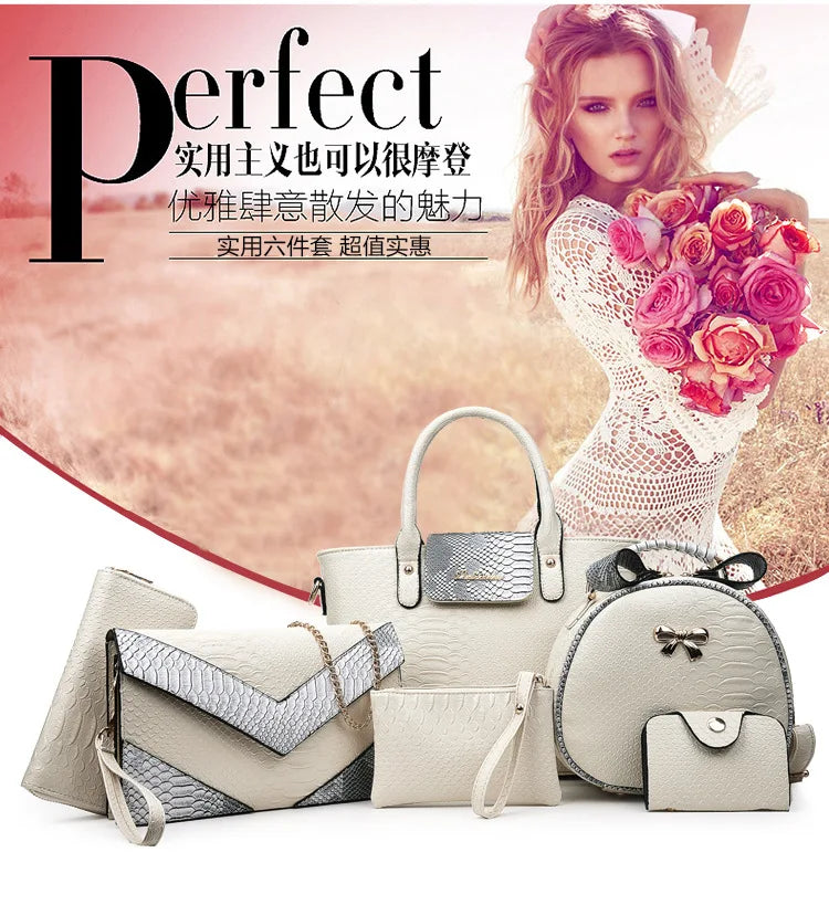 Luxury 6-Piece Handbag Set
