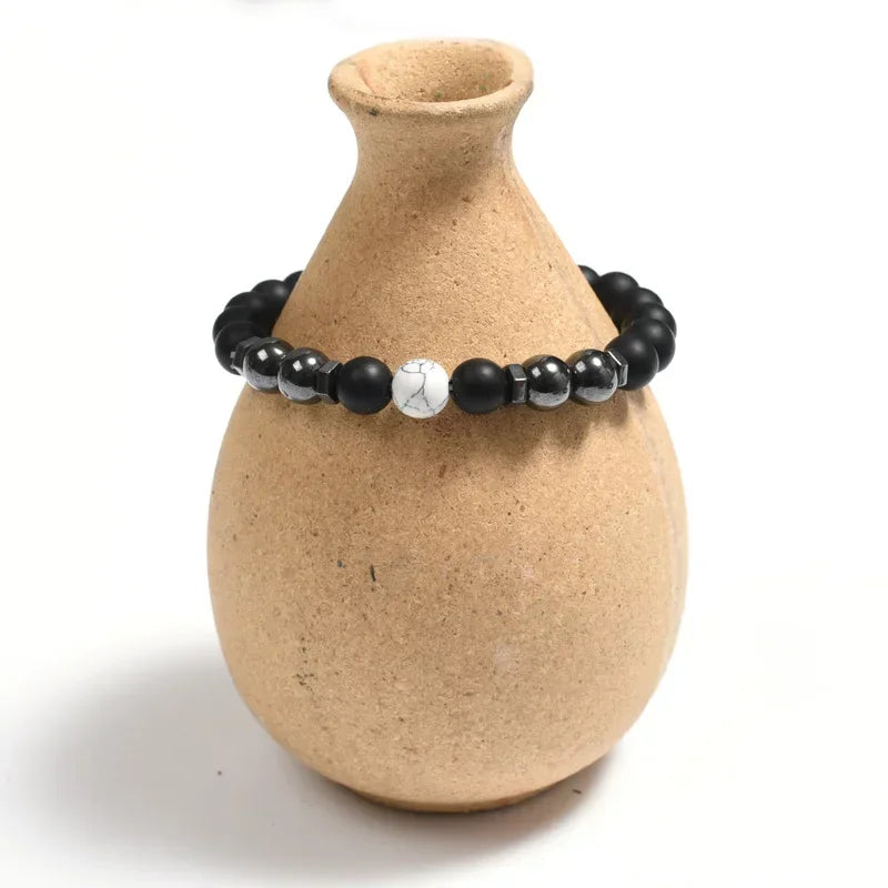 Adjustable Black Obsidian Magnetic Therapy Ankle