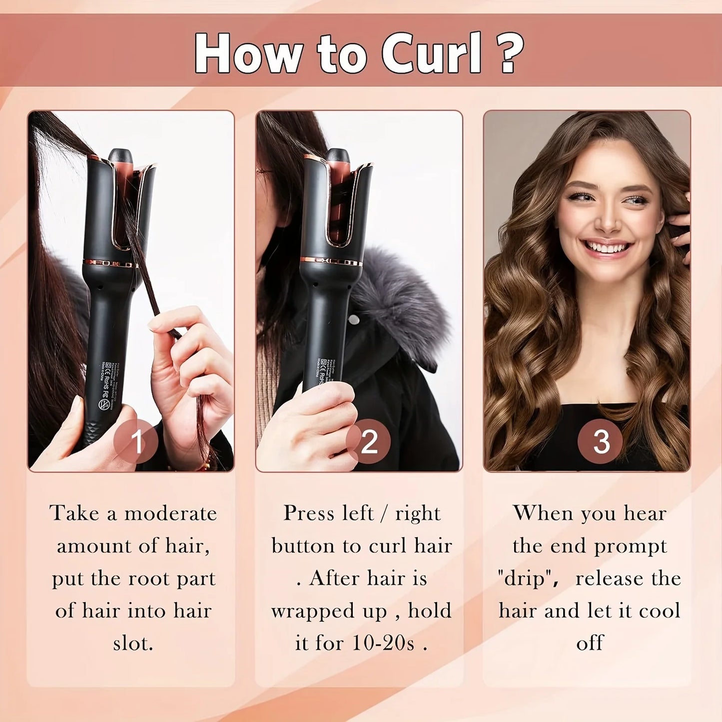 Automatic Hair Curler – Ceramic Rotating Curling Iron