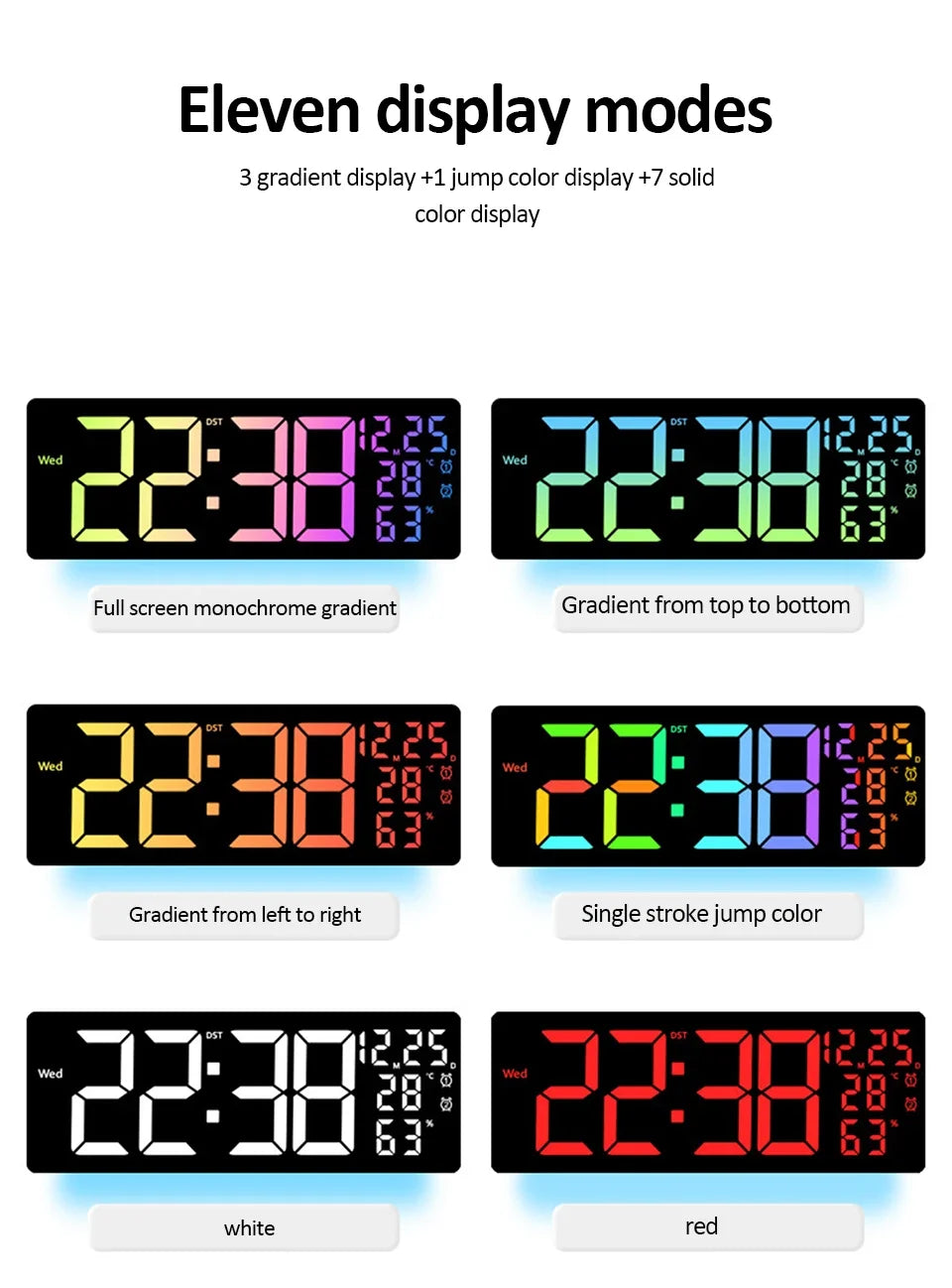 Color-Changing LED Wall Clock – Dynamic Room Decor