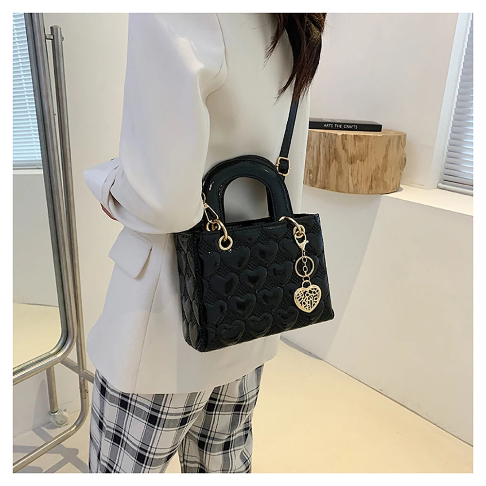 Red Glossy Love Handbag"