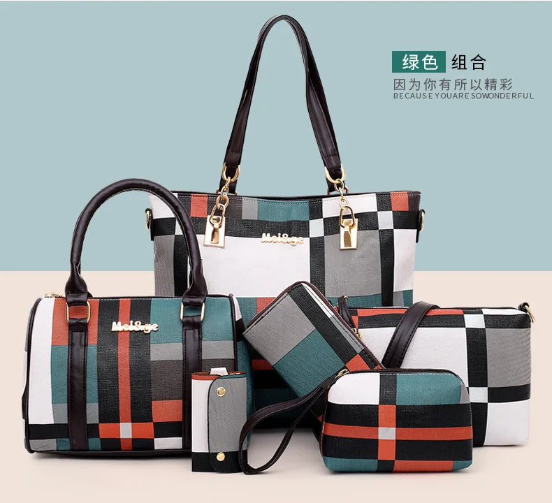 6-Piece Fashion Tote Set