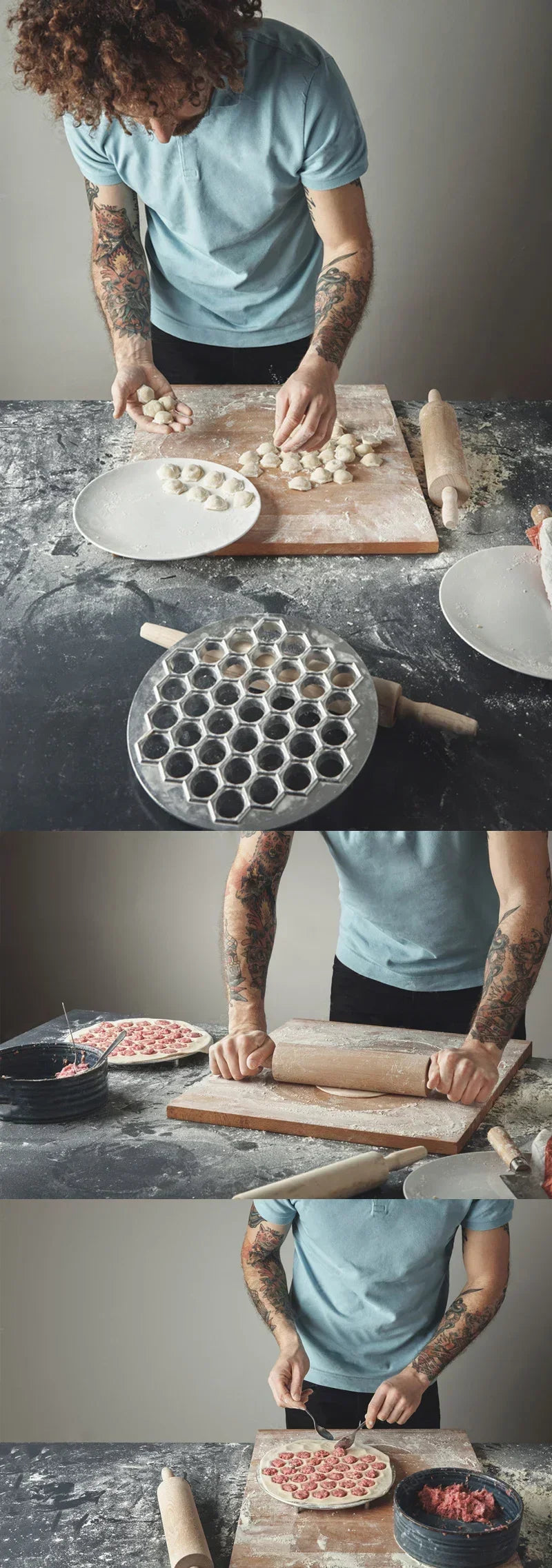 Ravioli & Dumpling Maker Mold – Aluminum Stamp Cutter