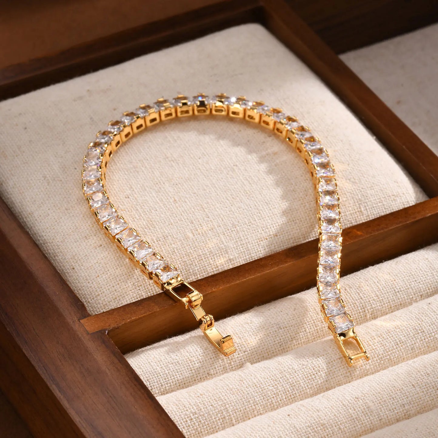 18K Gold Plated CZ Tennis Bracelet