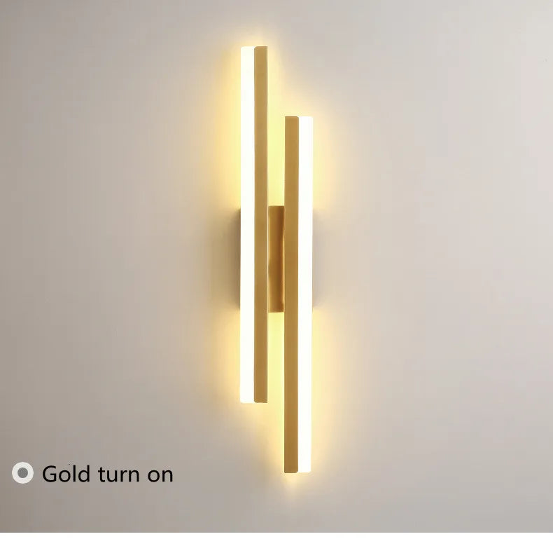 LED Bedroom Wall Lamp with Copper Line Pipe