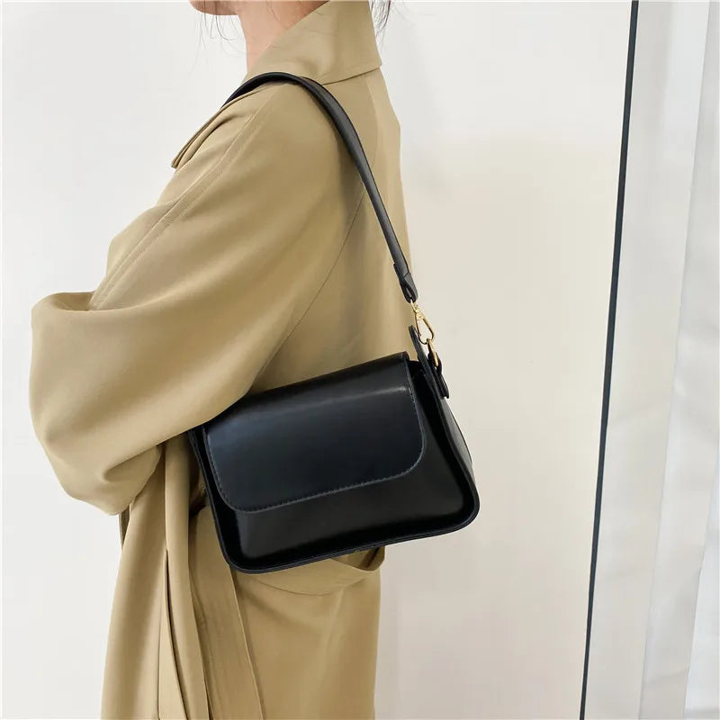Trendy PU Flap Shoulder Bag