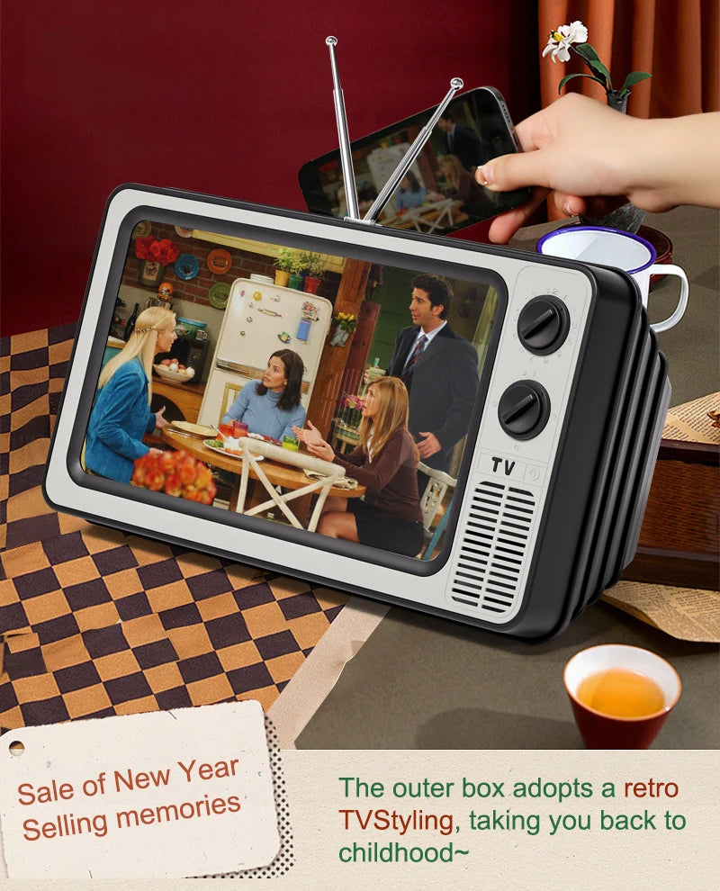 Retro TV Box Phone Magnifier – HD Display